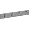 Cabide em madeira com 4 suportes 7x6,5x42cm