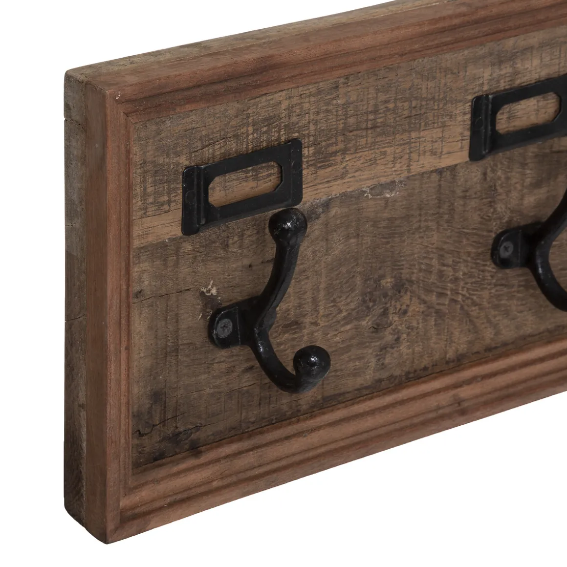 Cabide madeira com 5 ganchos em metal