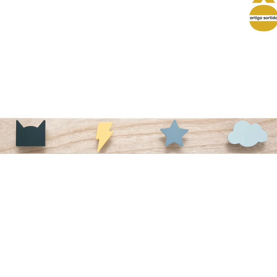 Cabide multicolor mdf 7x4,5x55cm