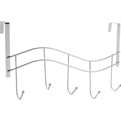 Cabide para porta com 5 ganchos em metal
