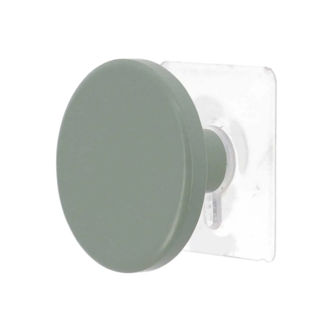 Cabide wc verde caqui em madeira 6,5cm