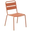 Cadeira empilhável PHUKET terracota de metal