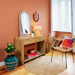 Cadeira KEKO natural em rattan e metal
