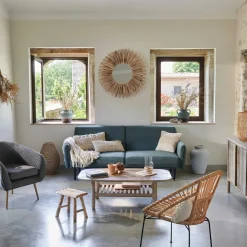 Cadeira KEKO natural em rattan e metal