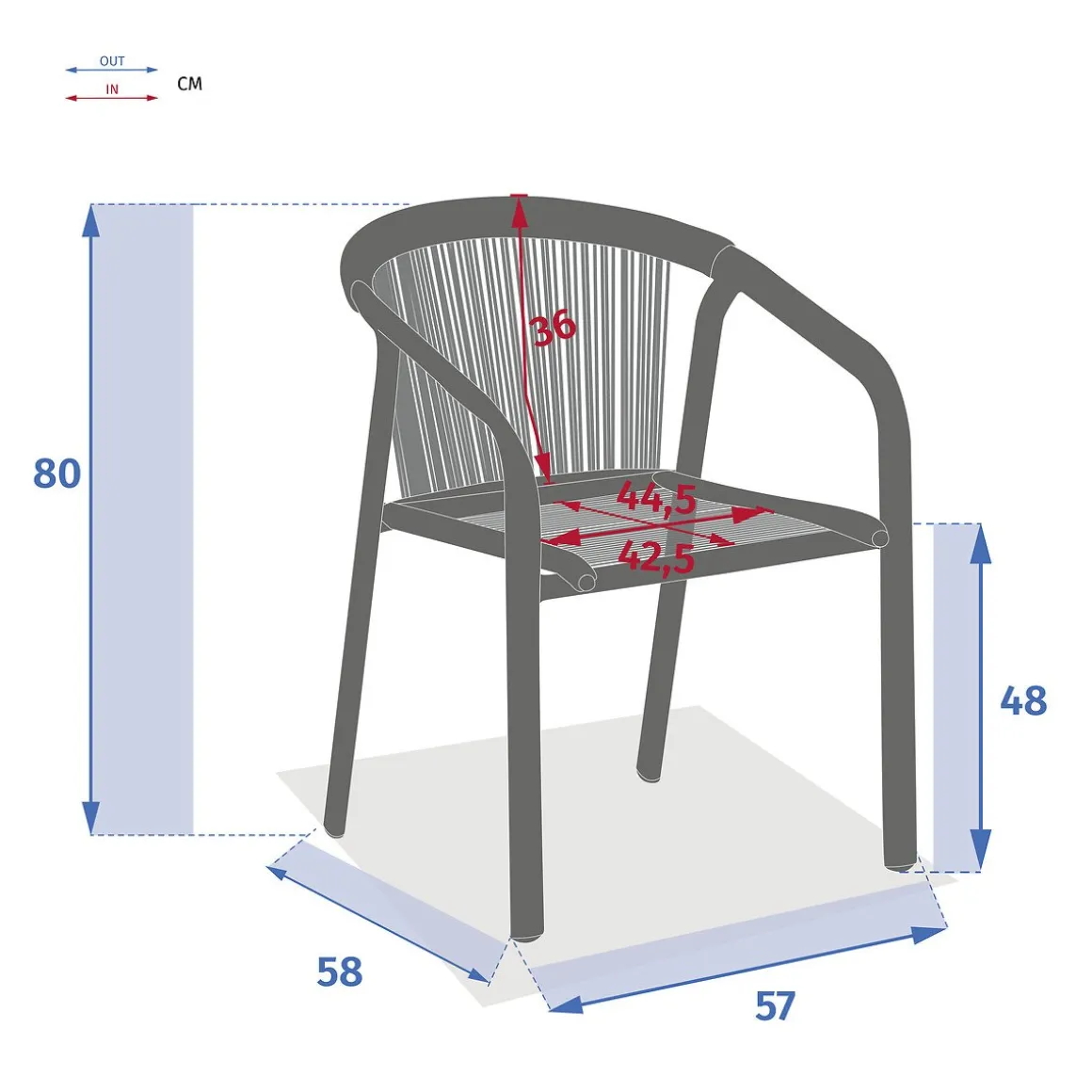 Cadeira RIU cinza antracite e graphite