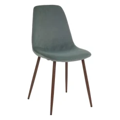 Cadeira ROKA em veludo verde celadon