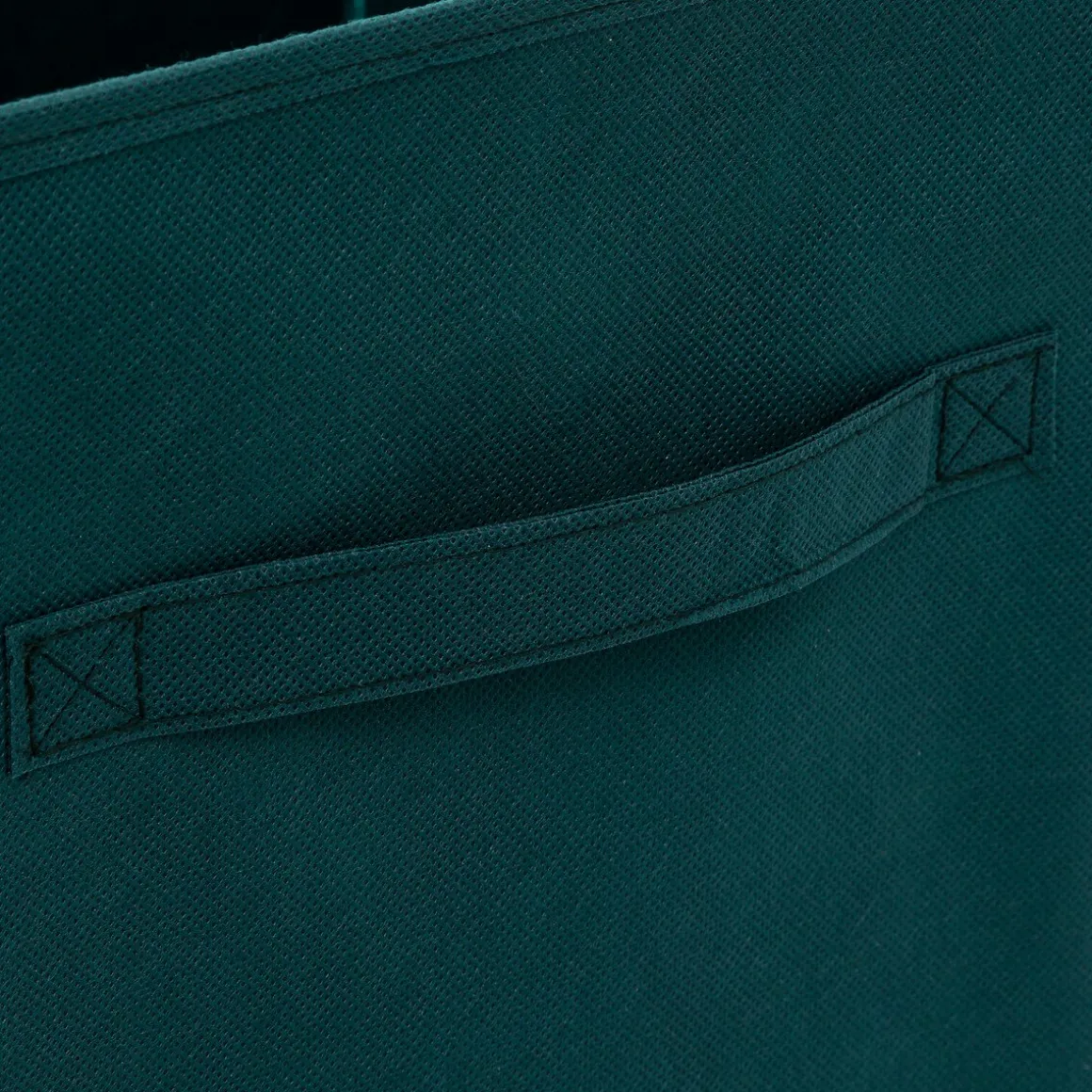 Caixa de arrumação azul petróleo 31x31cm