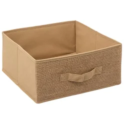 Caixa De Arrumação Bege Linho Juta 15x31cm