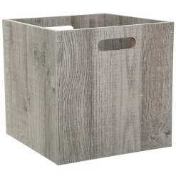 Caixa de arrumação carvalho cinza 31x31cm