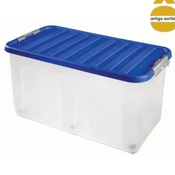 Caixa de arrumação com rodas 100l