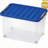 Caixa de arrumação com rodas 45l