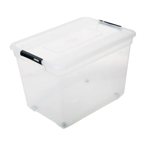 Caixa de arrumação SOLUTIONS transparente 80l