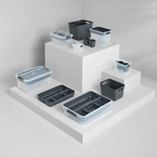 Caixa de arrumação SOLUTION transparente 6,4l