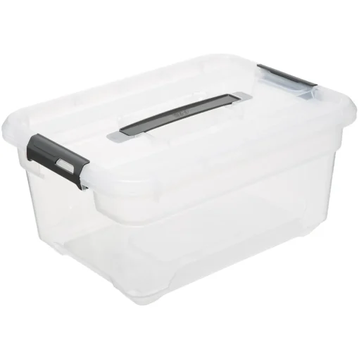 Caixa de arrumação SOLUTIONS transparente 13l