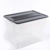 Caixa de arrumação TEX-BOX com tampa cinza 70l