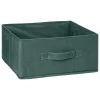 Caixa de arrumação verde em veludo 15x31cm