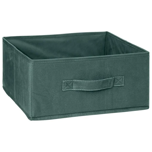 Caixa de arrumação verde em veludo 15x31cm