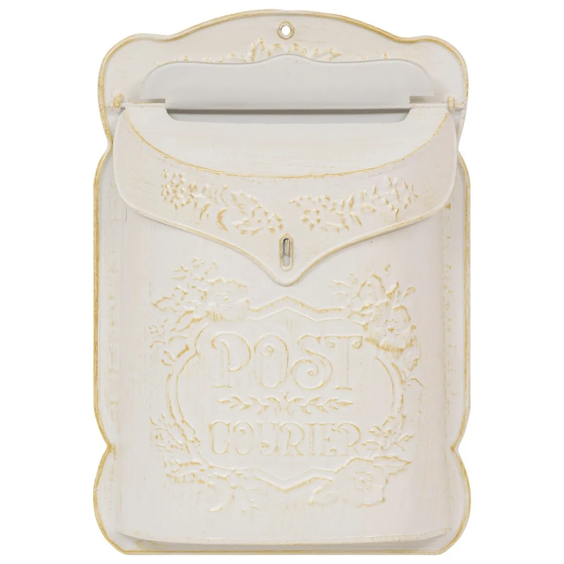 Caixa de correio TINO em ferro branco 28x9x40cm