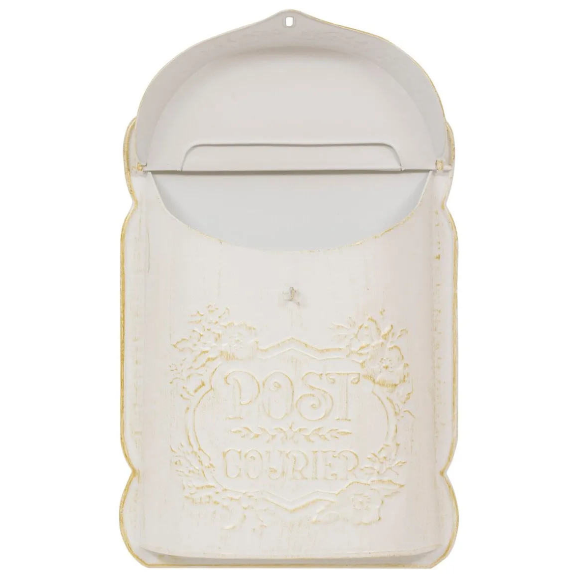 Caixa de correio TINO em ferro branco 28x9x40cm