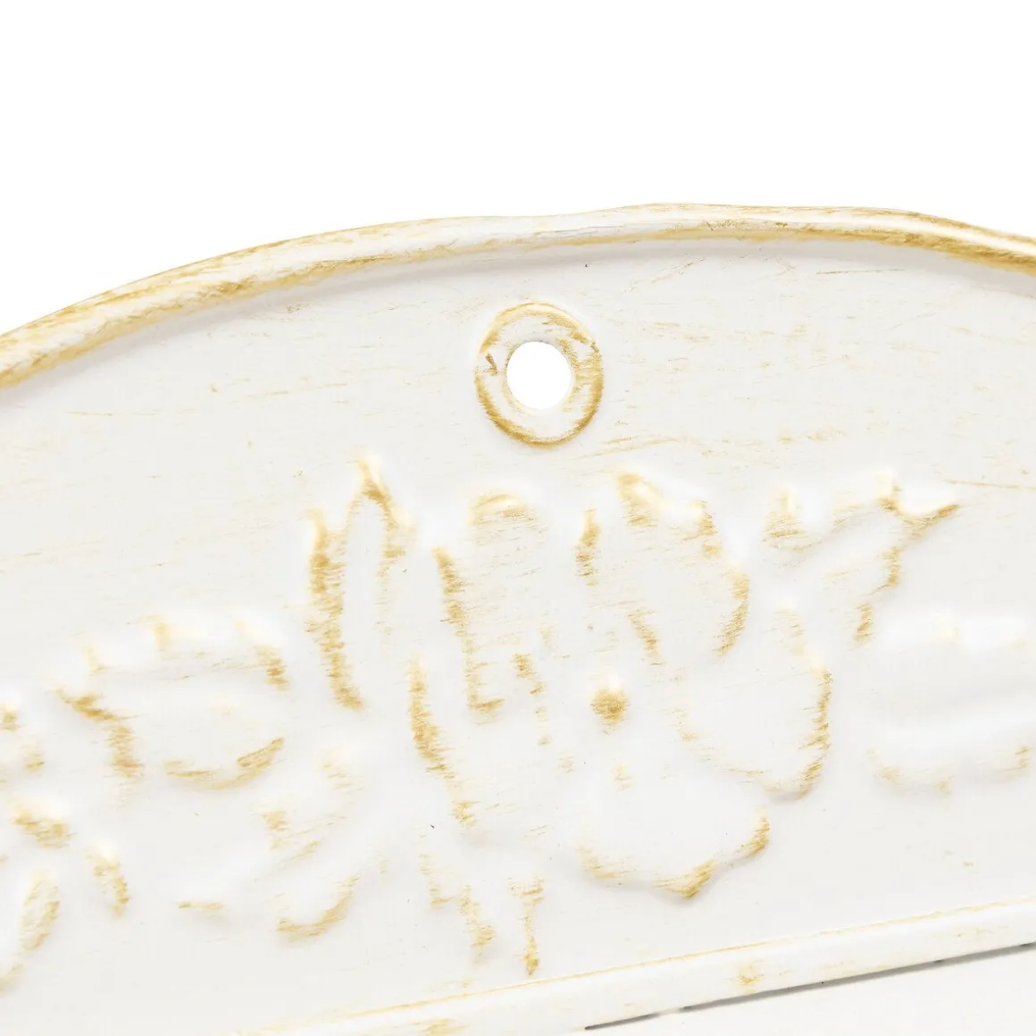 Caixa de correio TINO em ferro branco 28x9x40cm