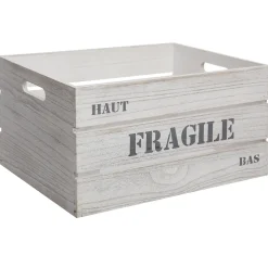 Caixa De Madeira Fragile 40X30X22Cm