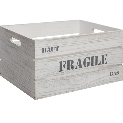Caixa De Madeira Fragile 40X30X22Cm