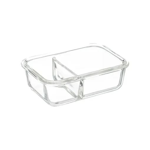 Caixa Hermética Vidro c/Divisória 0,45L