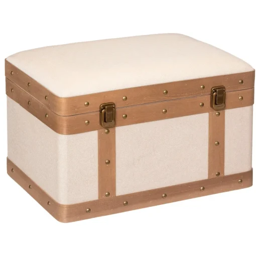 Caixa NORAH em mdf e linho 29,5x44cm