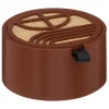 Caixa OLME terracota e bege em mdf 6,5x12cm