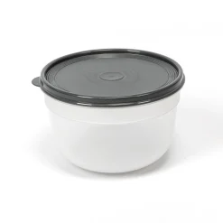 Caixa redonda com tampa cinza 2,4l