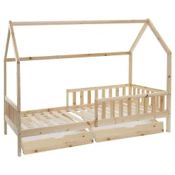 Cama MONTESSORI natural com 2 gavetas