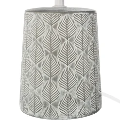 Candeeiro de mesa CYRIL branco com base decorada