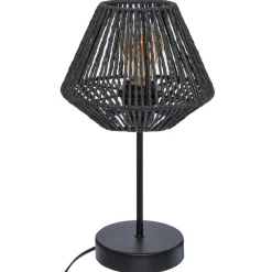 Candeeiro de mesa JILY preto ETNIC em corda