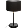Candeeiro de mesa jule preto e dourado