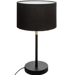 Candeeiro de mesa jule preto e dourado