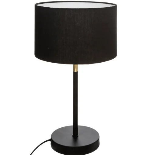 Candeeiro de mesa jule preto e dourado
