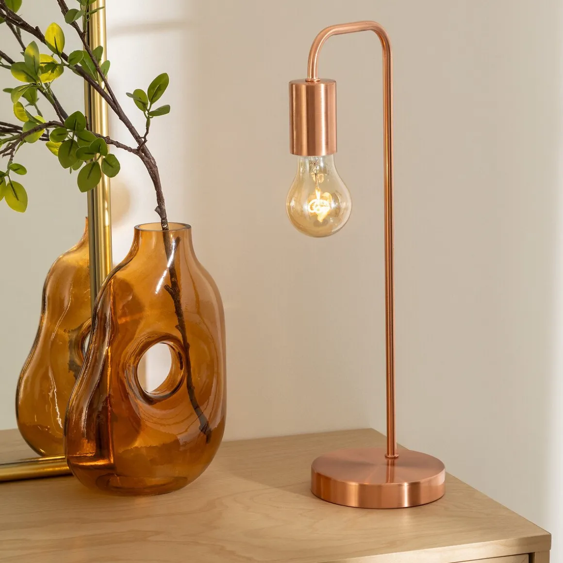 Candeeiro de mesa KELI cobre em metal