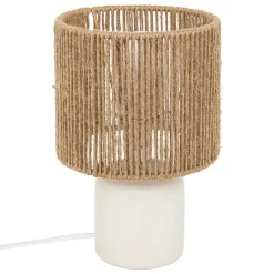 Candeeiro de mesa KOBY branco em cerâmica