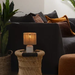 Candeeiro de mesa KOBY branco em cerâmica
