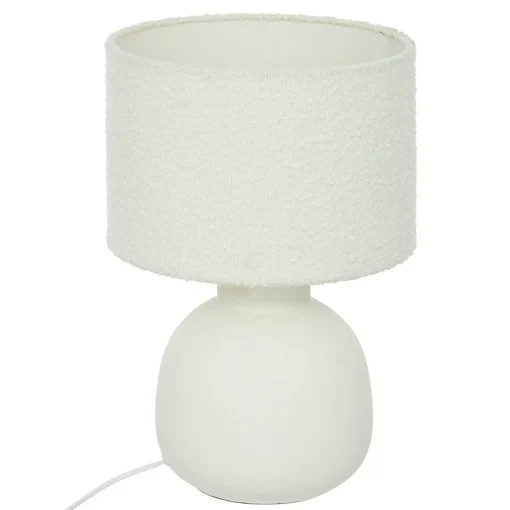 Candeeiro de mesa lali com abajour em pelo bouclee