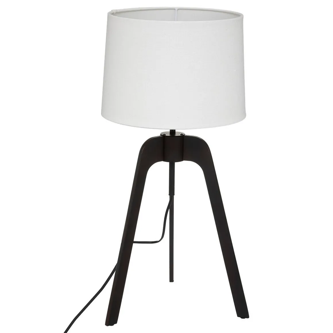 Candeeiro de mesa ORI castanho escuro em bambu e metal