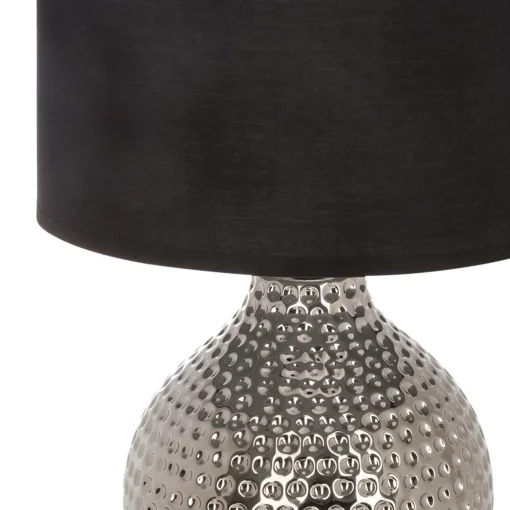 Candeeiro de mesa preto GOTA martelado em cerâmica
