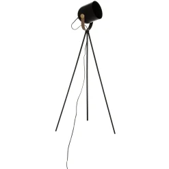 Candeeiro de pé tripé BIL preto em metal 136cm