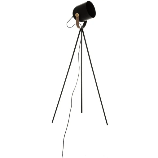 Candeeiro de pé tripé BIL preto em metal 136cm