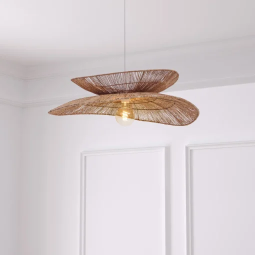 Candeeiro de teto ALARA bege em juta 69,5cm