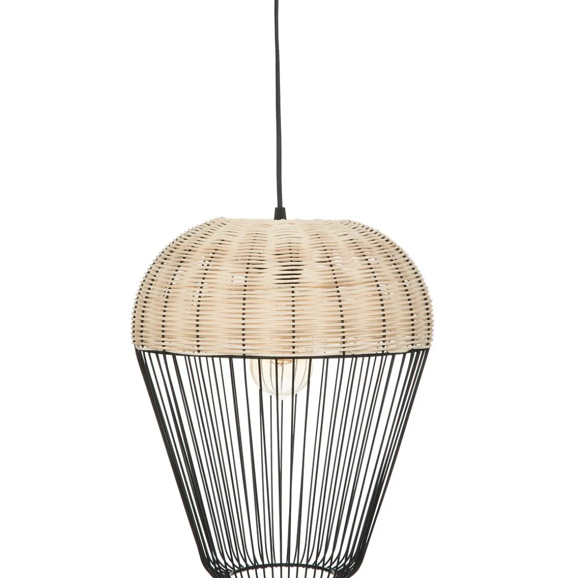 Candeeiro de teto em pvc e metal anea