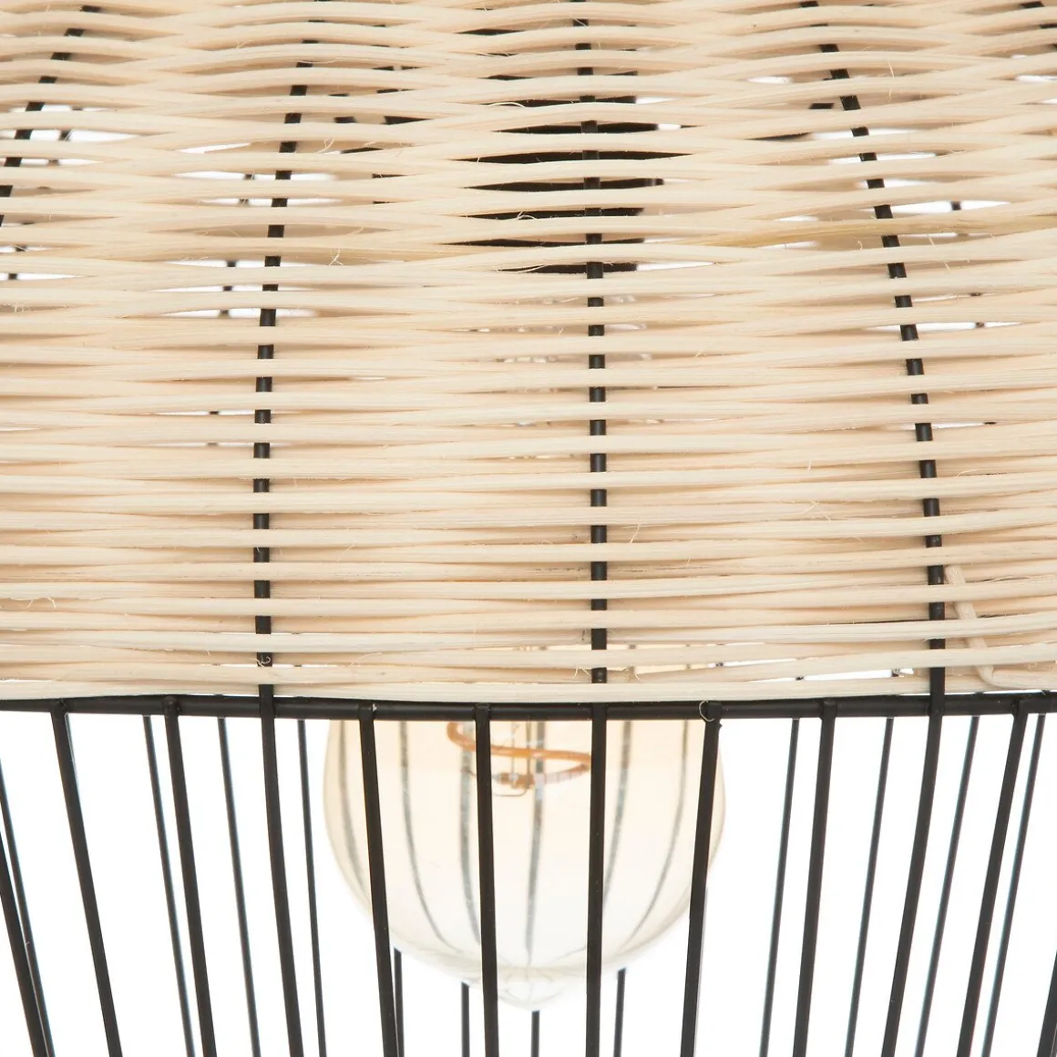 Candeeiro de teto em pvc e metal anea