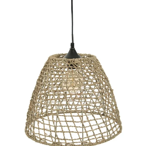 Candeeiro de teto JADA bege em rattan