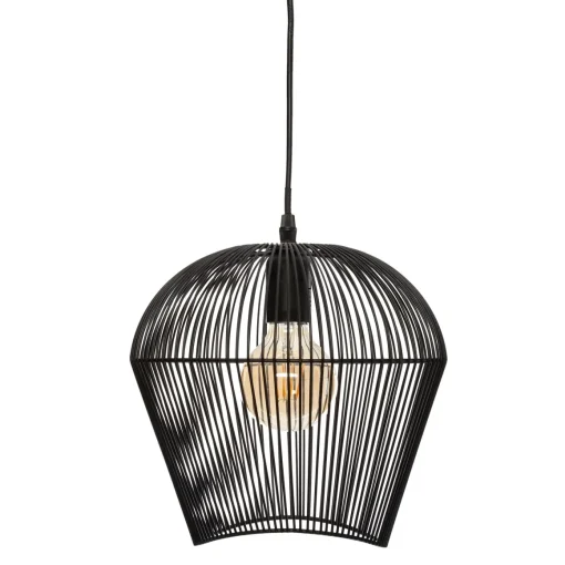 Candeeiro de teto JENA preto em metal 25cm