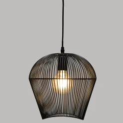 Candeeiro de teto JENA preto em metal 25cm